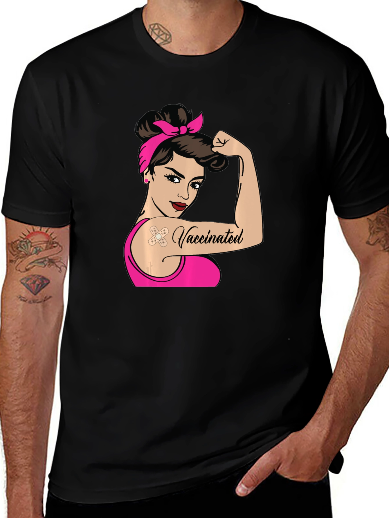 Vaccinated Rosie the Riveter T-Shirt