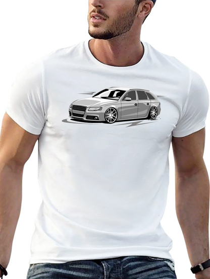 Cool Car Graphic T-Shirt - Black Cotton Tee