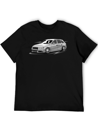Cool Car Graphic T-Shirt - Black Cotton Tee