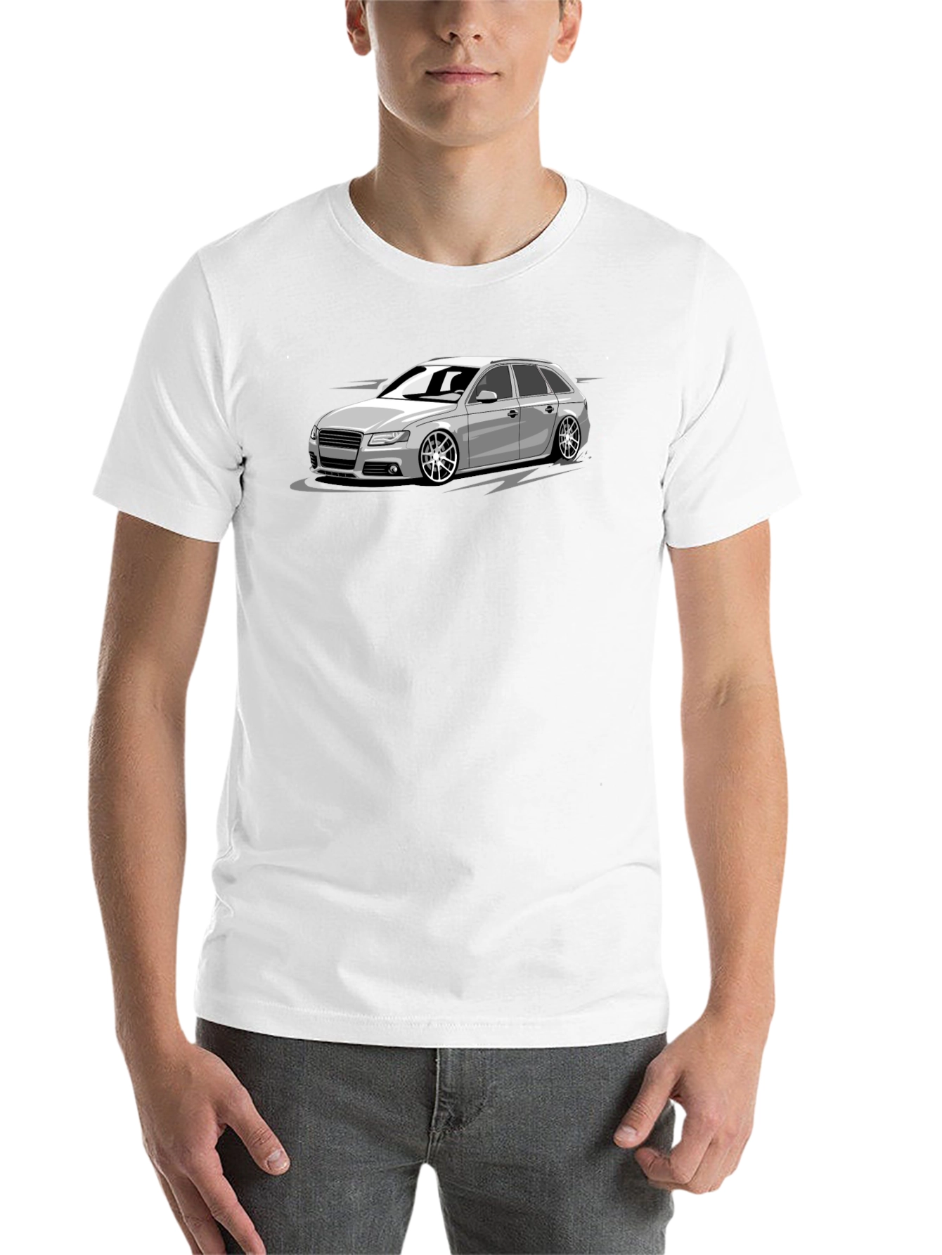 Cool Car Graphic T-Shirt - Black Cotton Tee