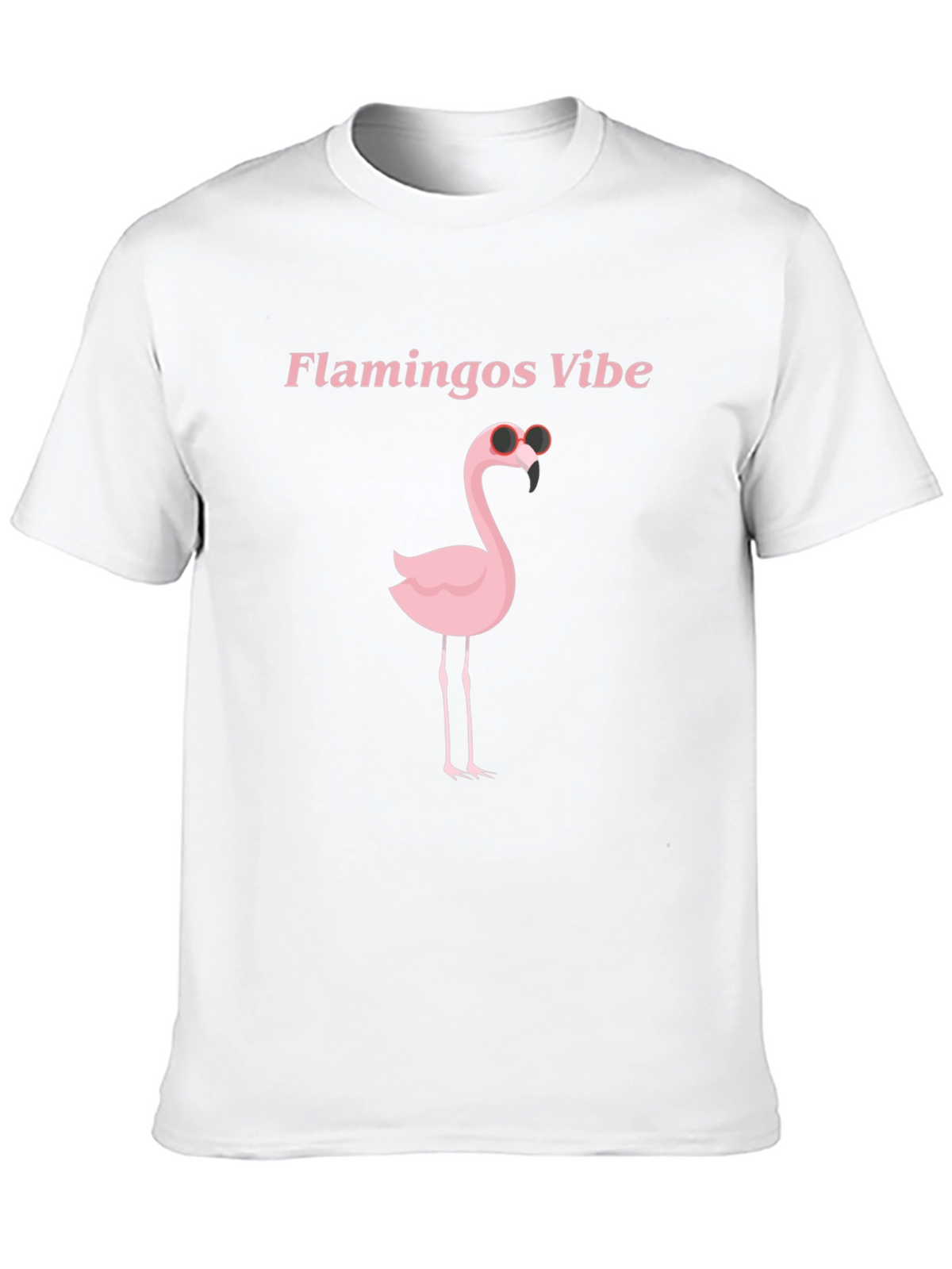 Flamingo Vibes Black Graphic T-Shirt