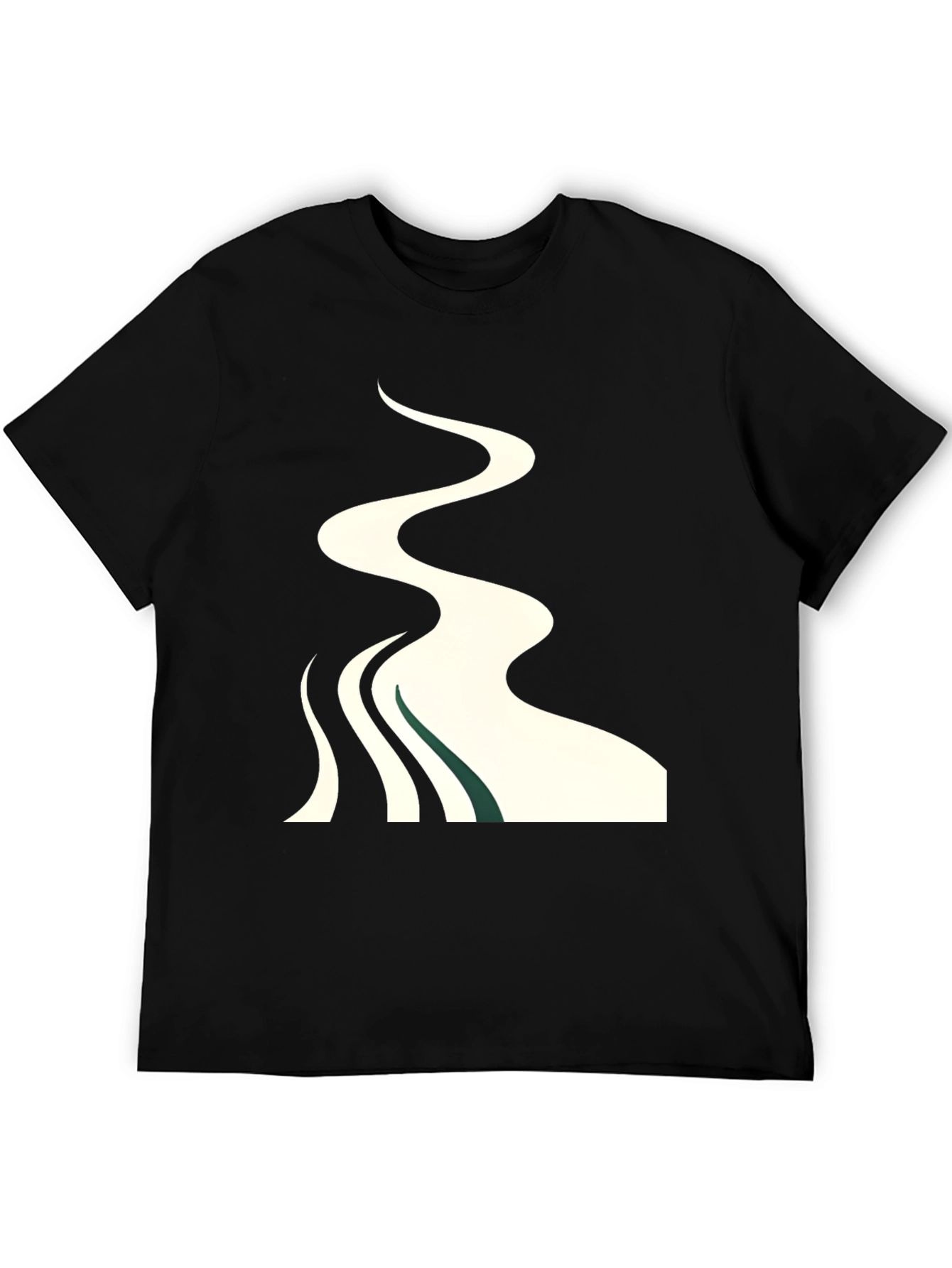 Abstract River Graphic T-Shirt - Stylish Casual Wear