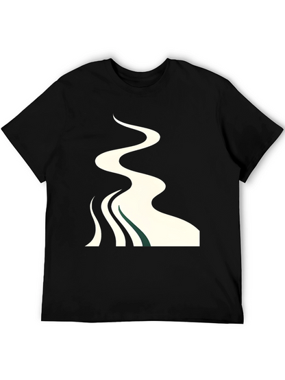Abstract River Graphic T-Shirt - Stylish Casual Wear