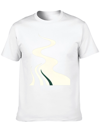 Abstract River Graphic T-Shirt - Stylish Casual Wear