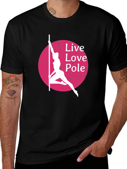 Live Love Pole T-Shirt - Black Cotton Blend