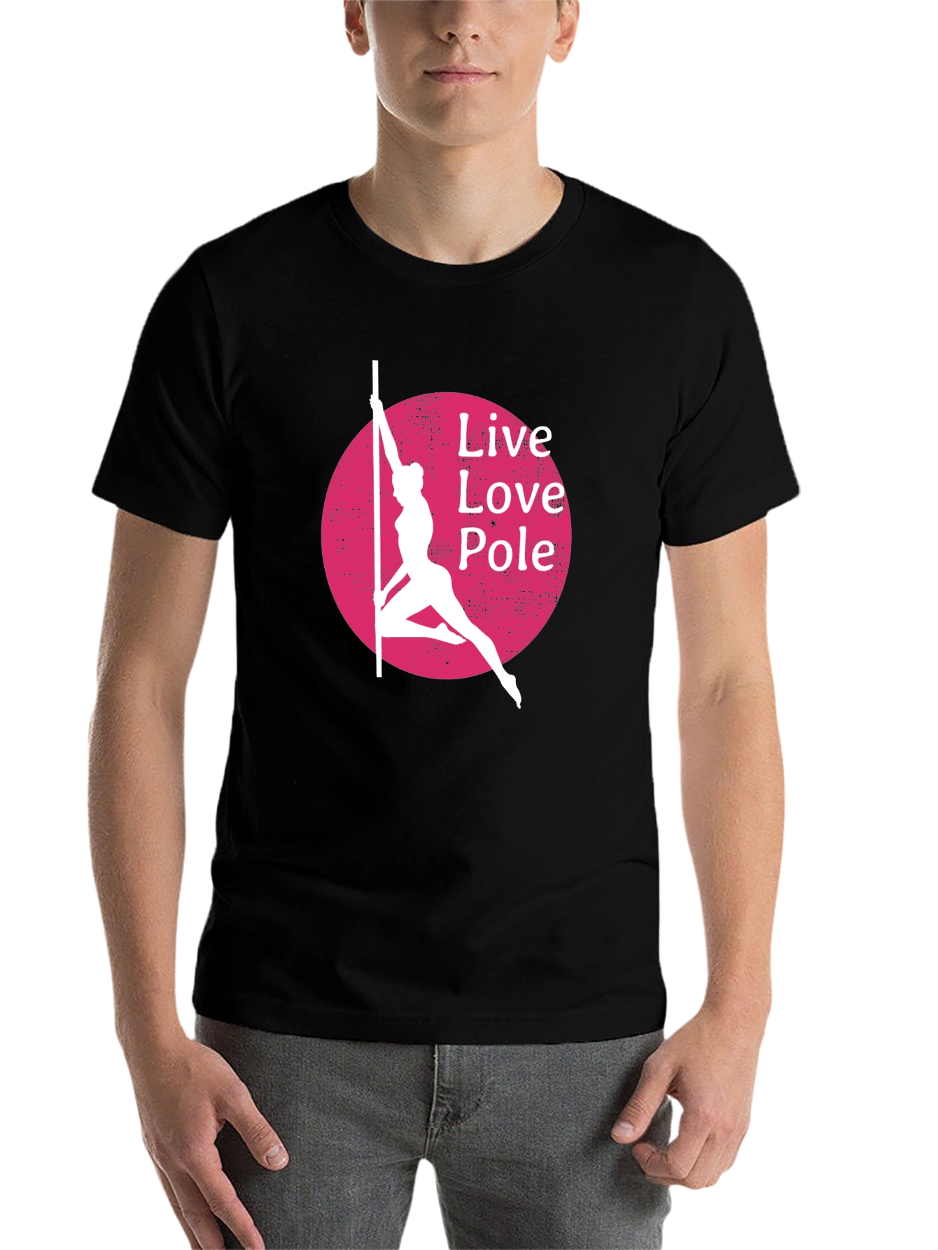 Live Love Pole T-Shirt - Black Cotton Blend