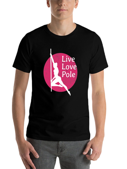 Live Love Pole T-Shirt - Black Cotton Blend