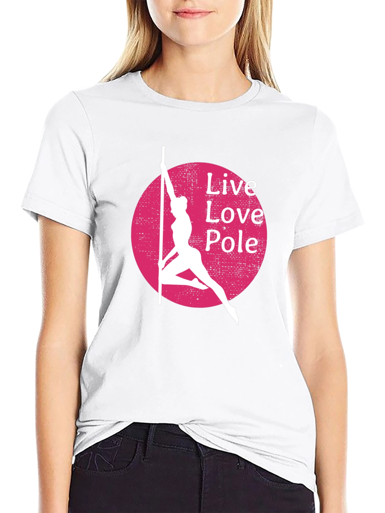 Live Love Pole T-Shirt - Black Cotton Blend
