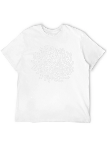 Floral Graphic Tee - Black Cotton T-Shirt