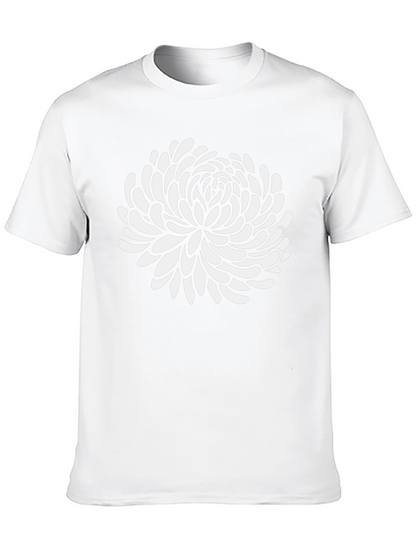 Floral Graphic Tee - Black Cotton T-Shirt