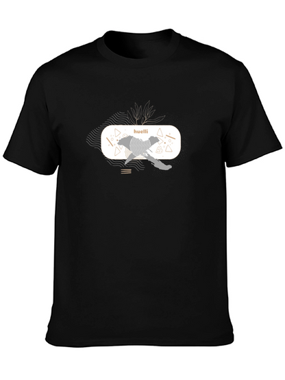 Abstract Graphic Black T-Shirt