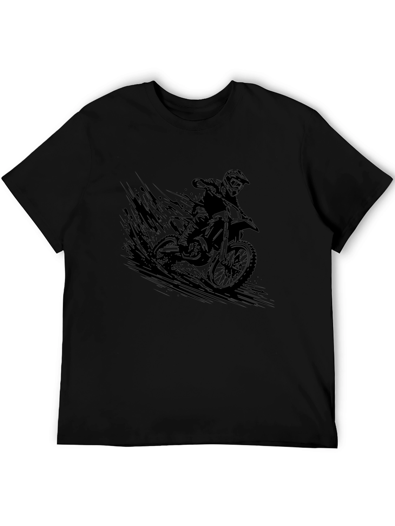 Motorcross Rider Graphic Black T-Shirt