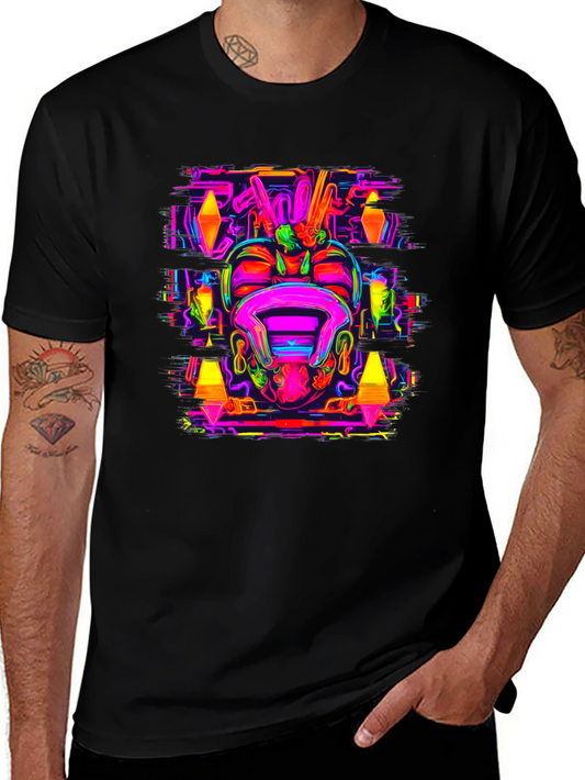 Psychedelic Neon Graphic Tee