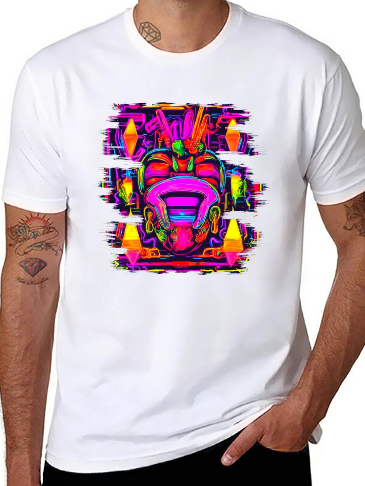 Psychedelic Neon Graphic Tee