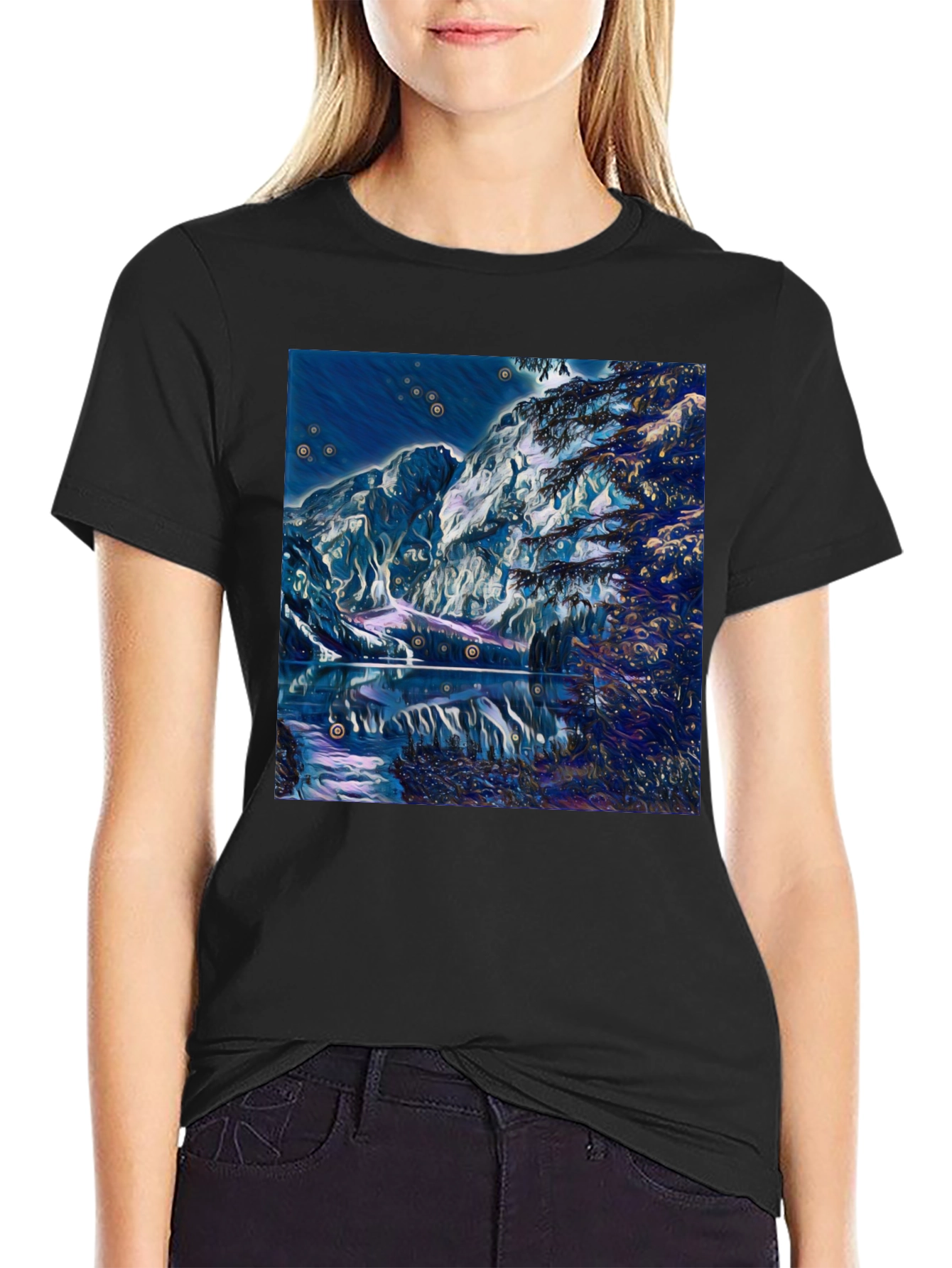 Mystic Mountain Lake Graphic T-Shirt