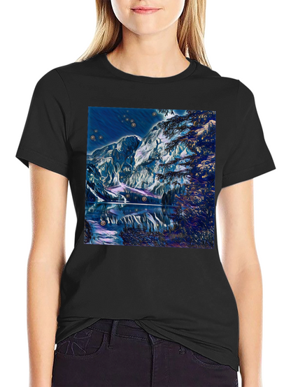 Mystic Mountain Lake Graphic T-Shirt