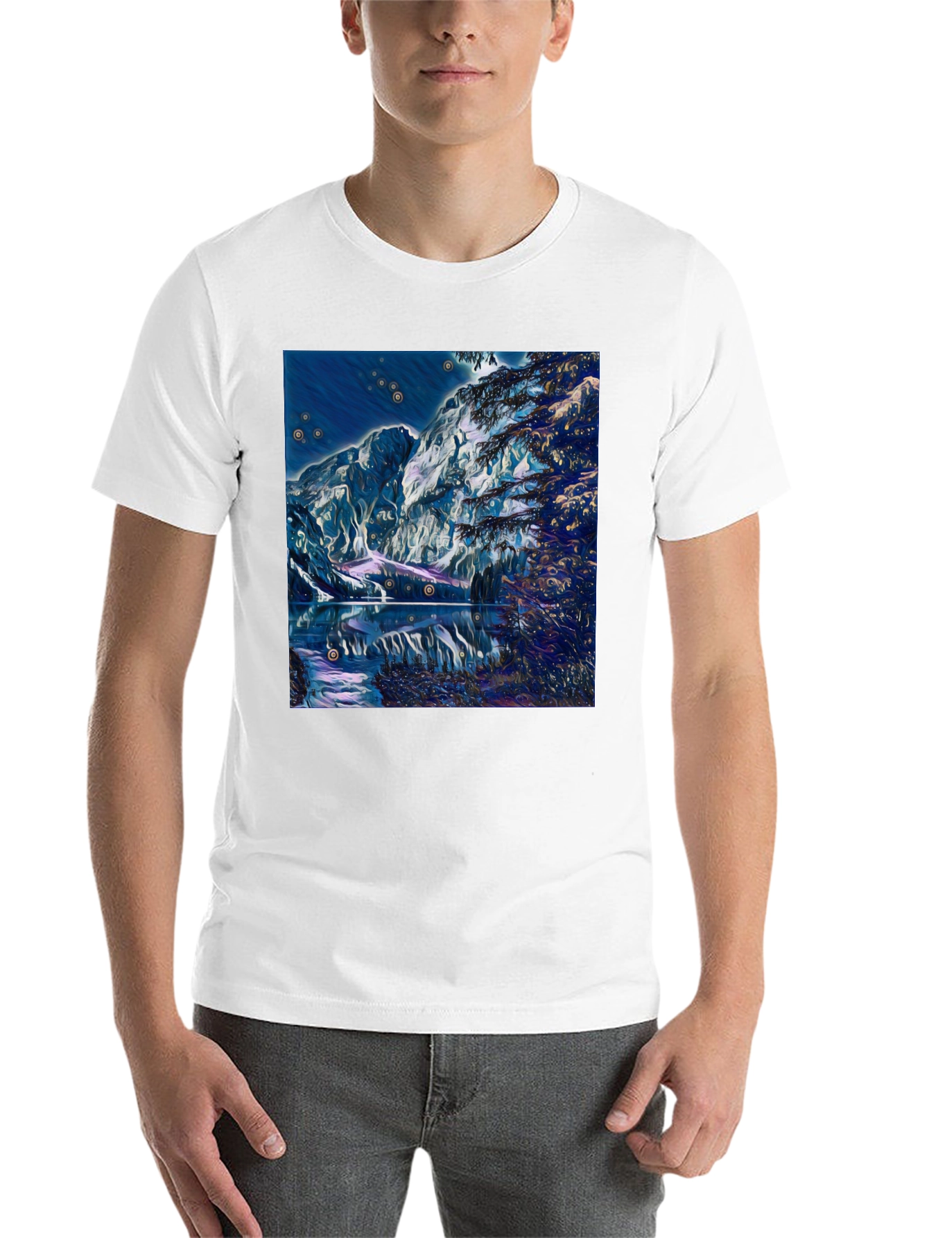 Mystic Mountain Lake Graphic T-Shirt