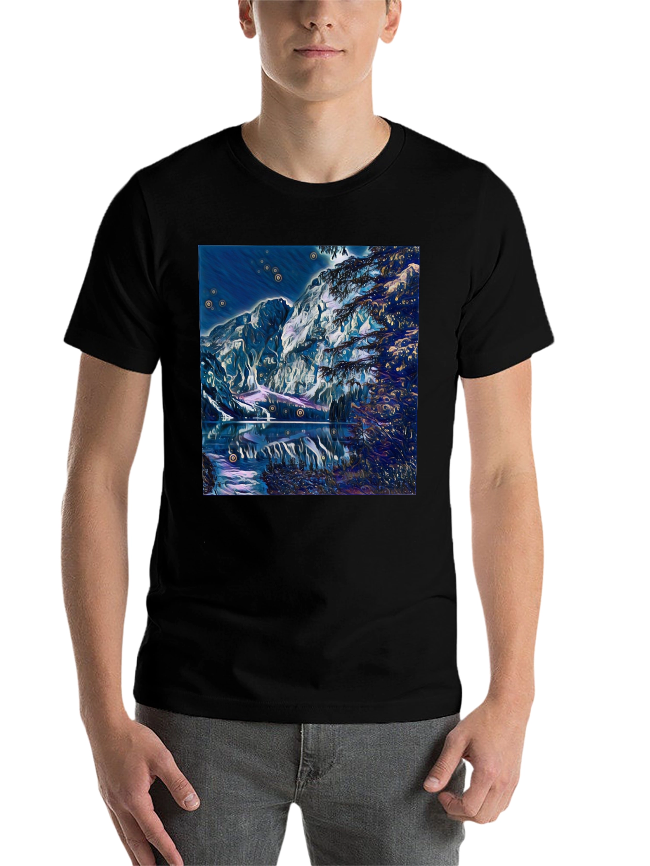 Mystic Mountain Lake Graphic T-Shirt