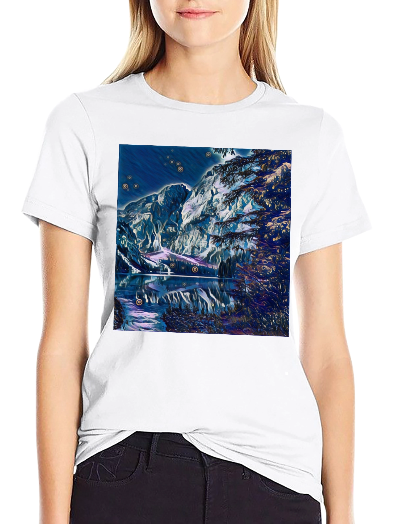 Mystic Mountain Lake Graphic T-Shirt
