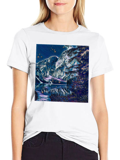 Mystic Mountain Lake Graphic T-Shirt