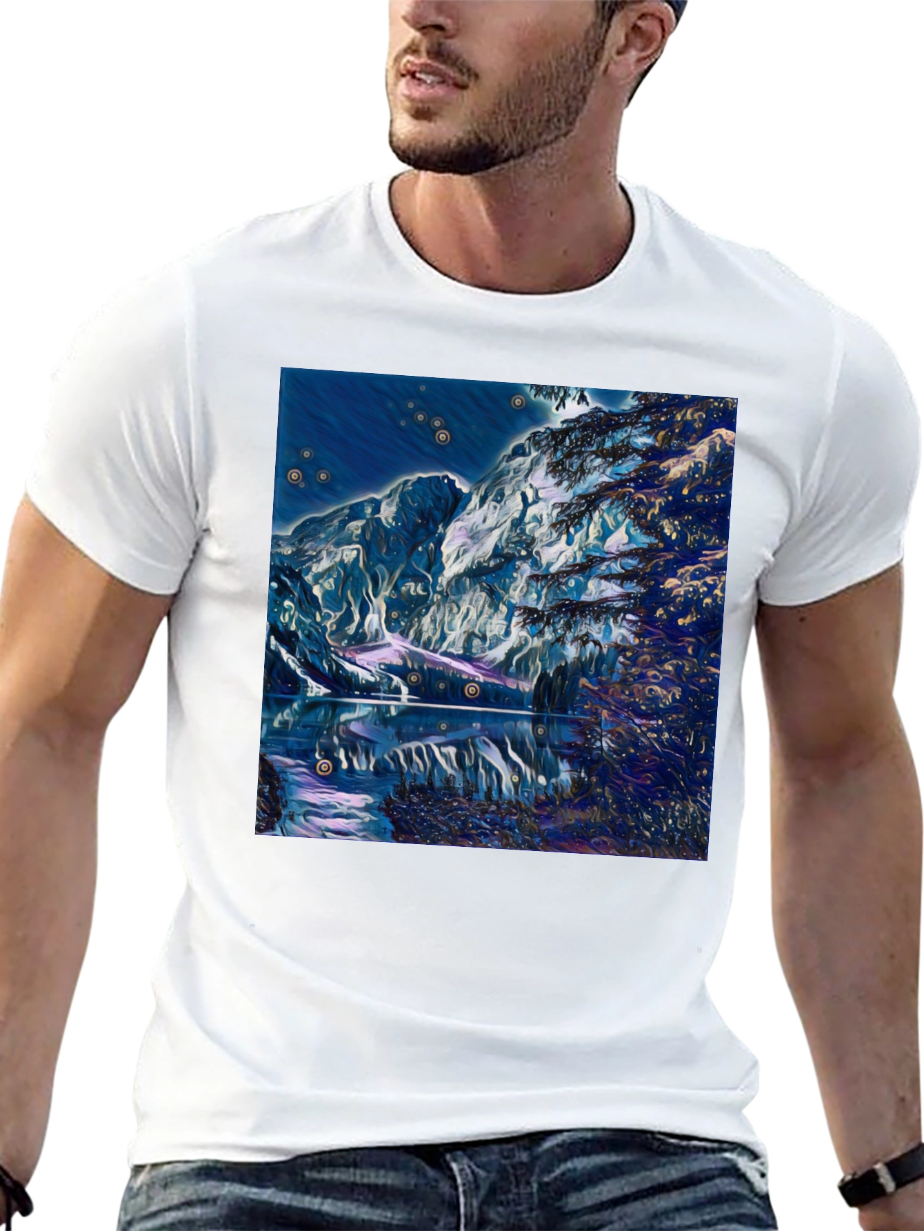 Mystic Mountain Lake Graphic T-Shirt