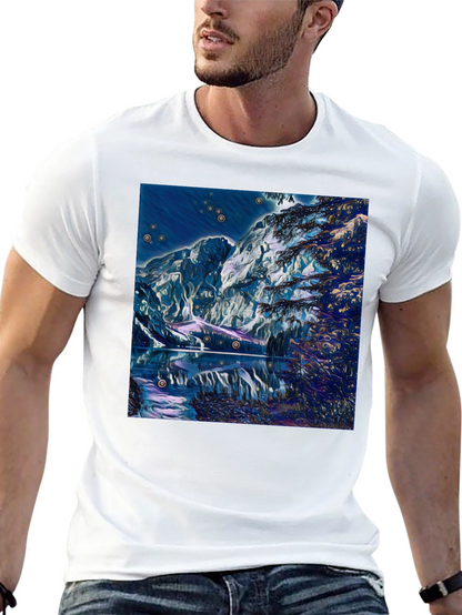 Mystic Mountain Lake Graphic T-Shirt