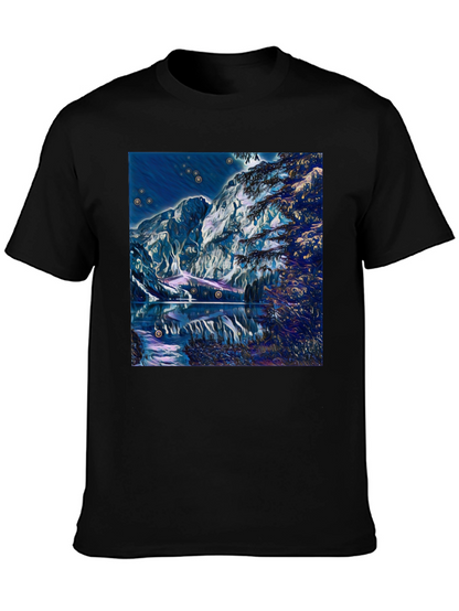 Mystic Mountain Lake Graphic T-Shirt