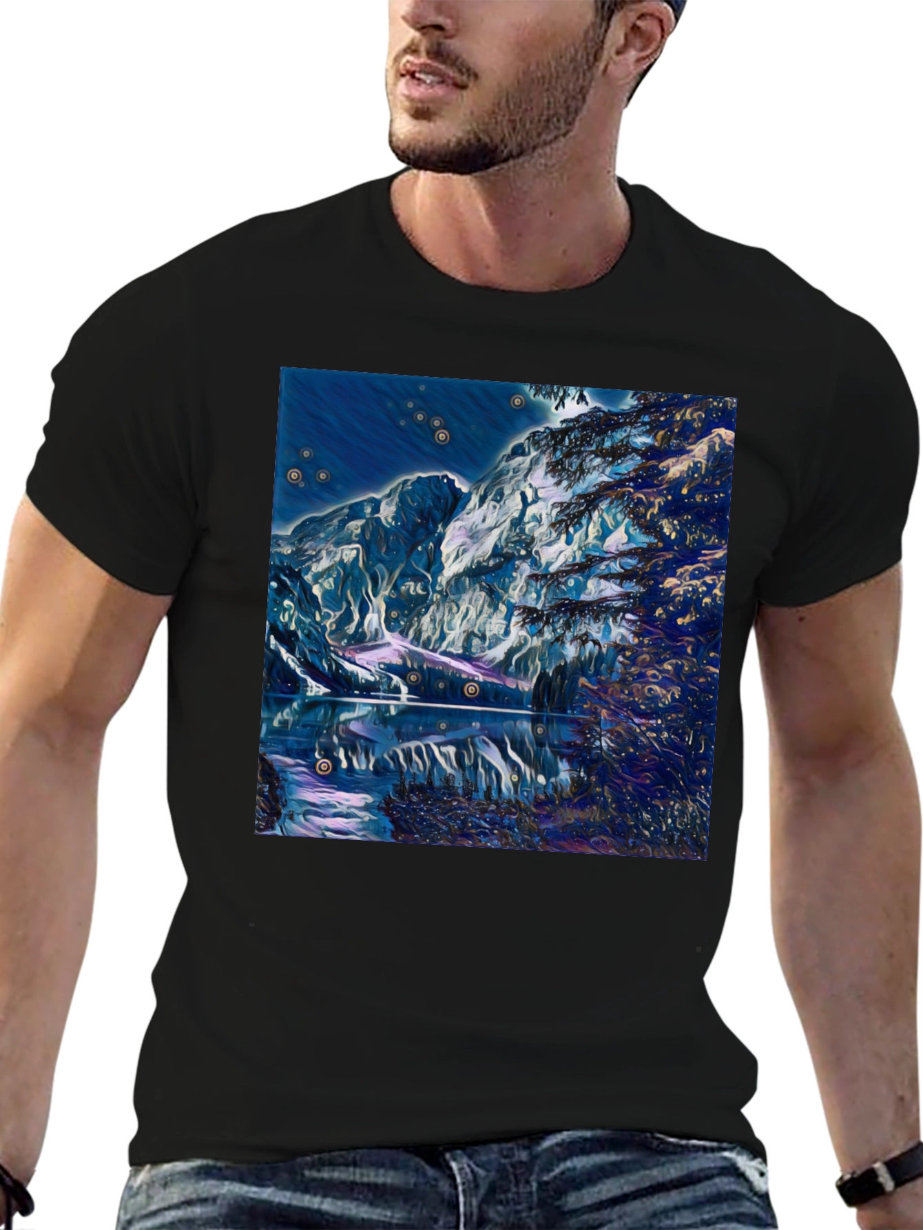 Mystic Mountain Lake Graphic T-Shirt