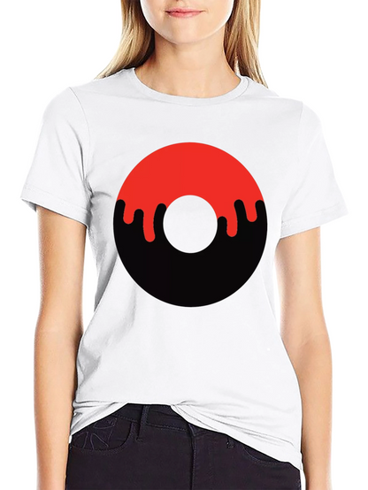 Dripping Donut Graphic Tee - Black