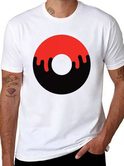 Dripping Donut Graphic Tee - Black