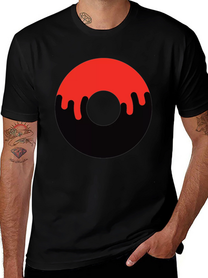 Dripping Donut Graphic Tee - Black