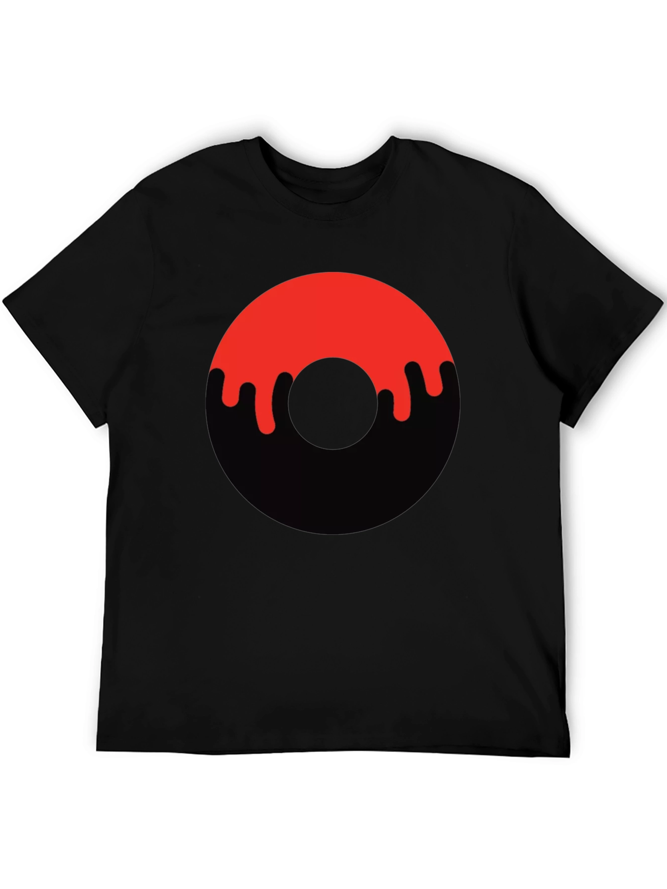 Dripping Donut Graphic Tee - Black