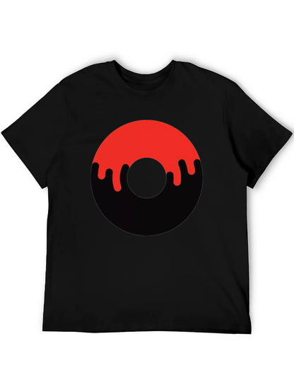 Dripping Donut Graphic Tee - Black