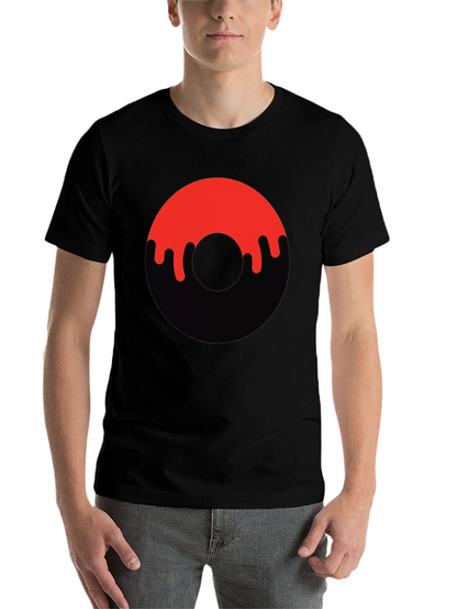 Dripping Donut Graphic Tee - Black