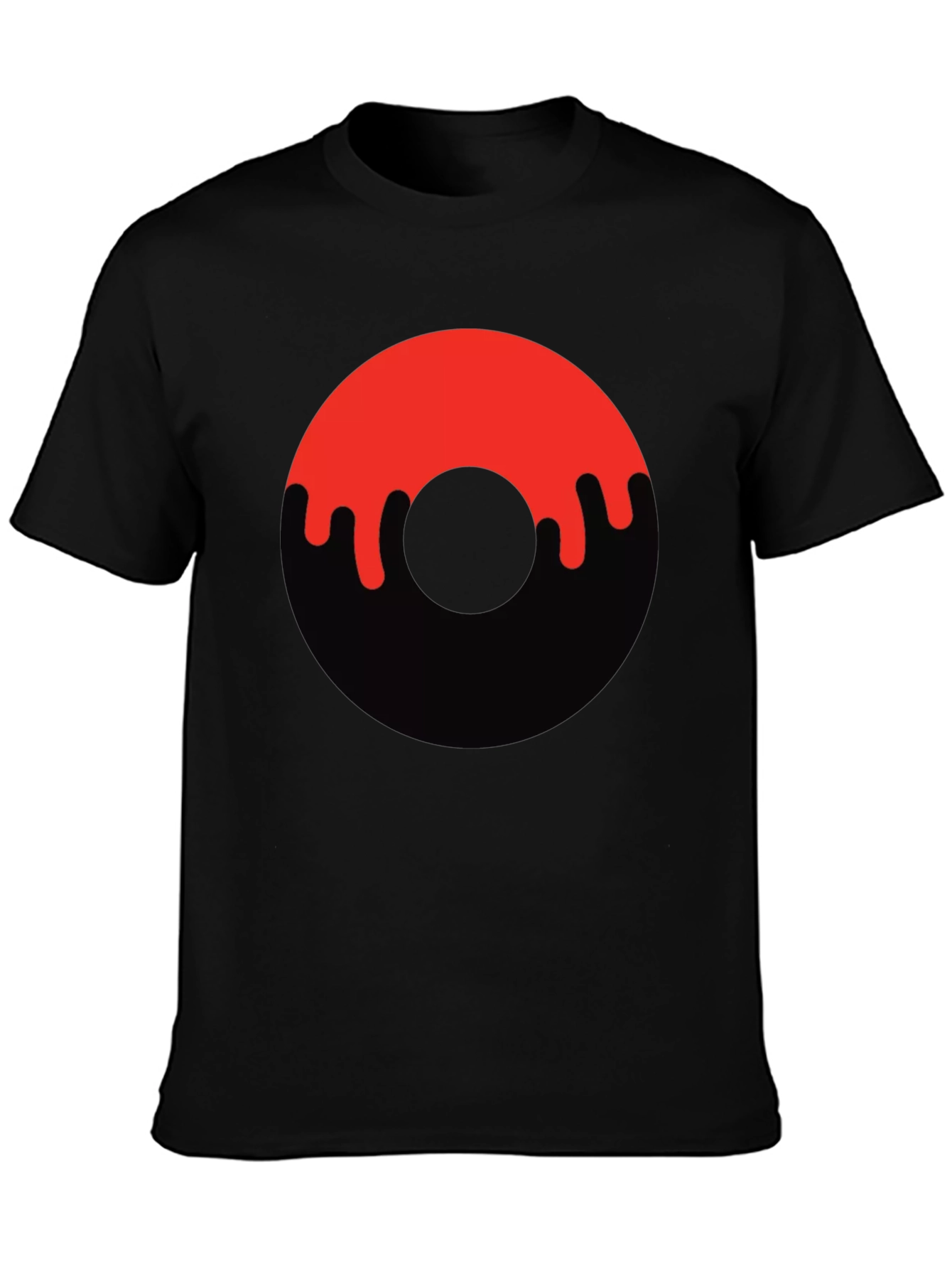 Dripping Donut Graphic Tee - Black
