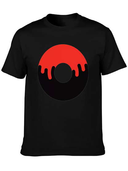 Dripping Donut Graphic Tee - Black