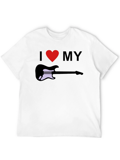 I Love My Guitar Graphic Tee - Black T-Shirt