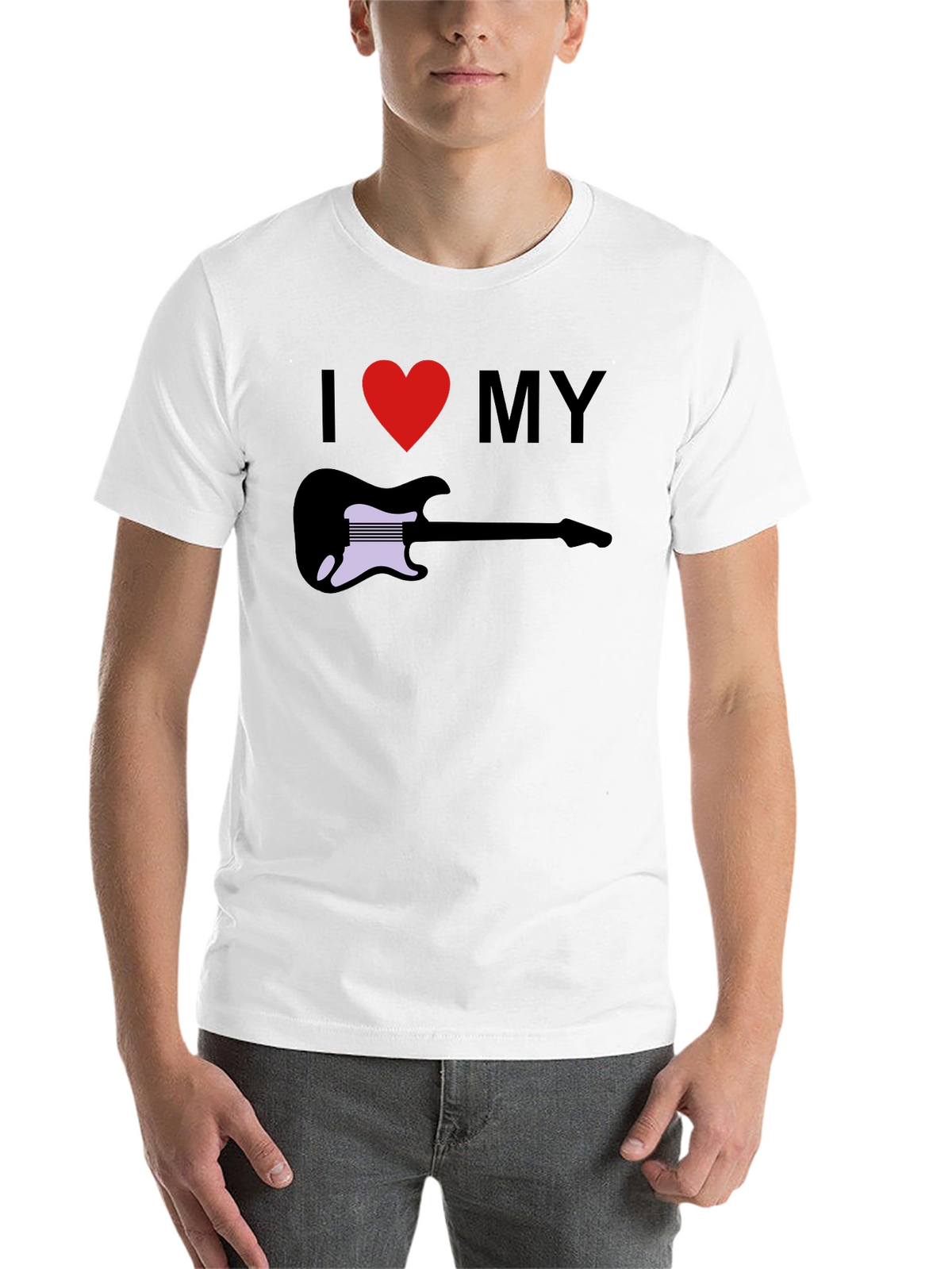 I Love My Guitar Graphic Tee - Black T-Shirt