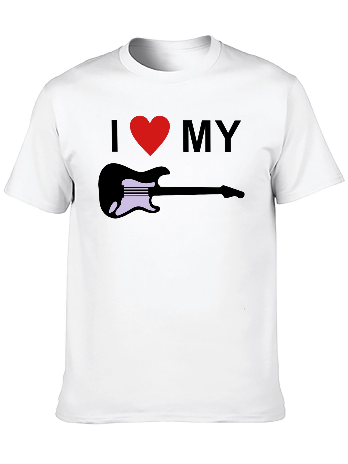 I Love My Guitar Graphic Tee - Black T-Shirt