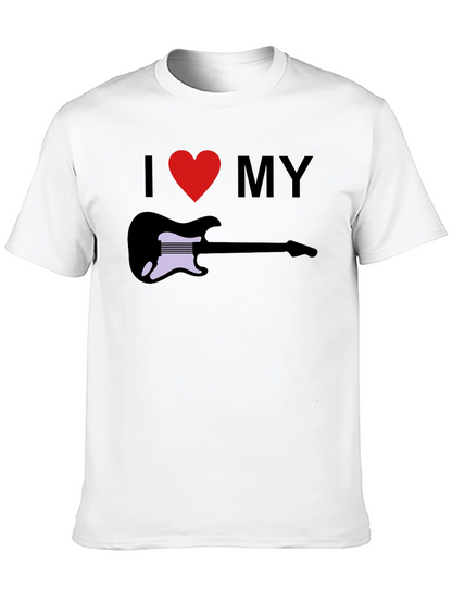 I Love My Guitar Graphic Tee - Black T-Shirt