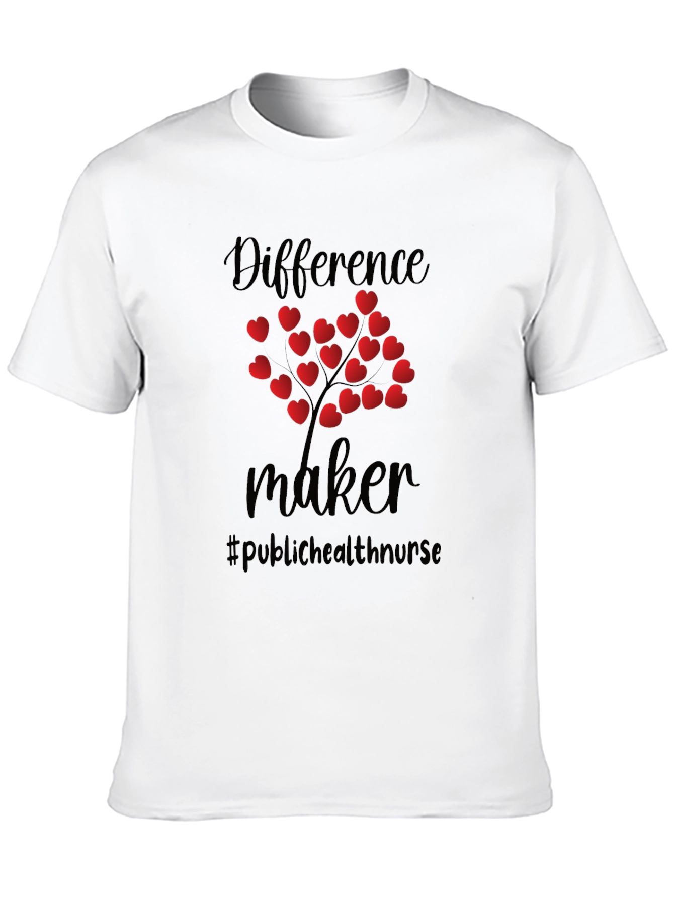 Difference Maker Heart Tree Black Tee