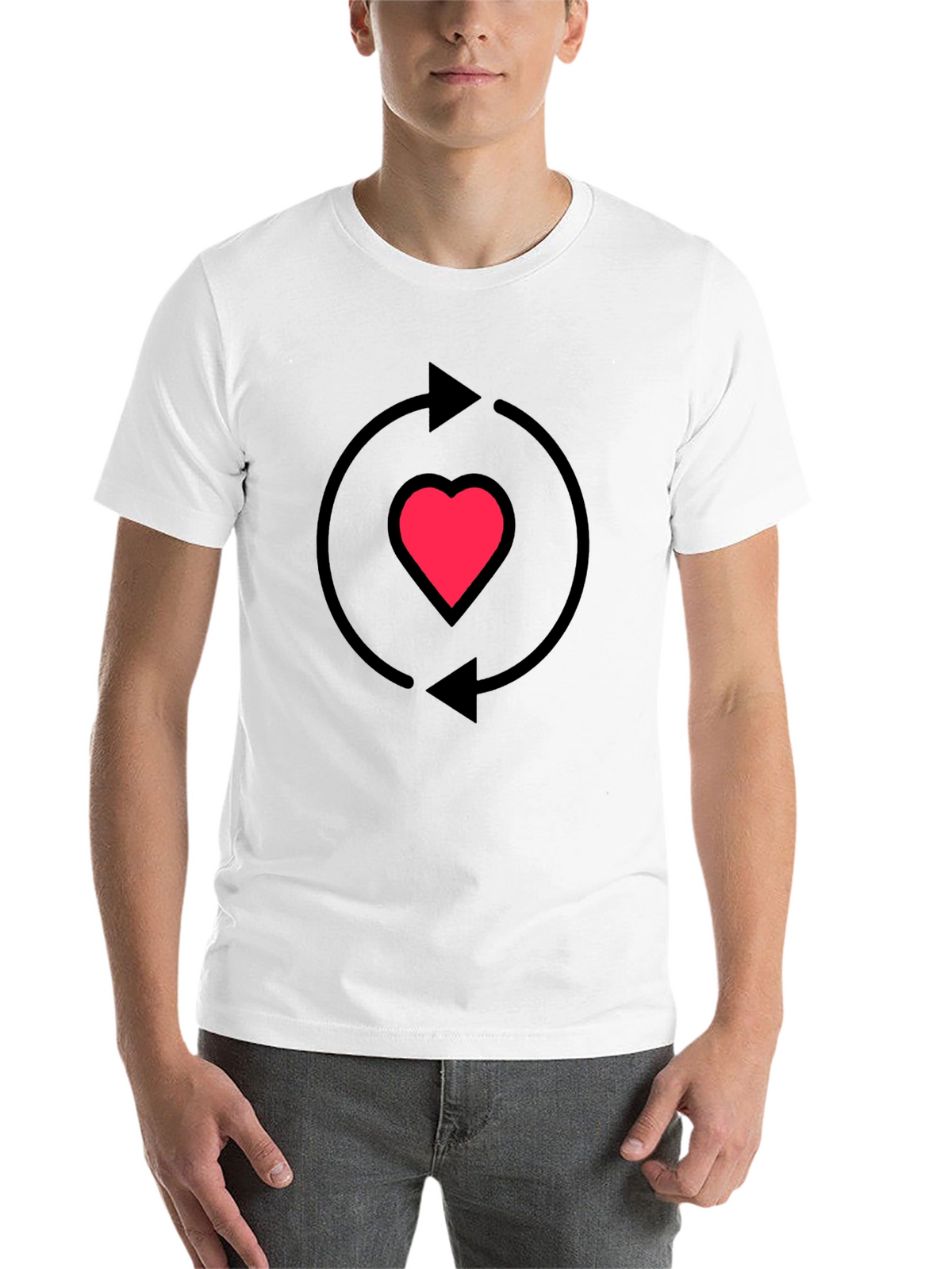 Heart Recycle Graphic T-Shirt - Love Cycle Tee