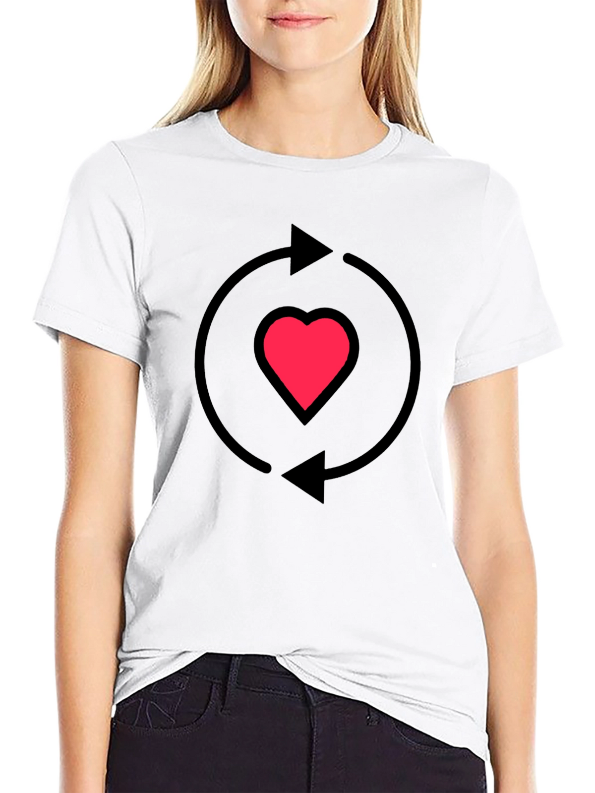 Heart Recycle Graphic T-Shirt - Love Cycle Tee