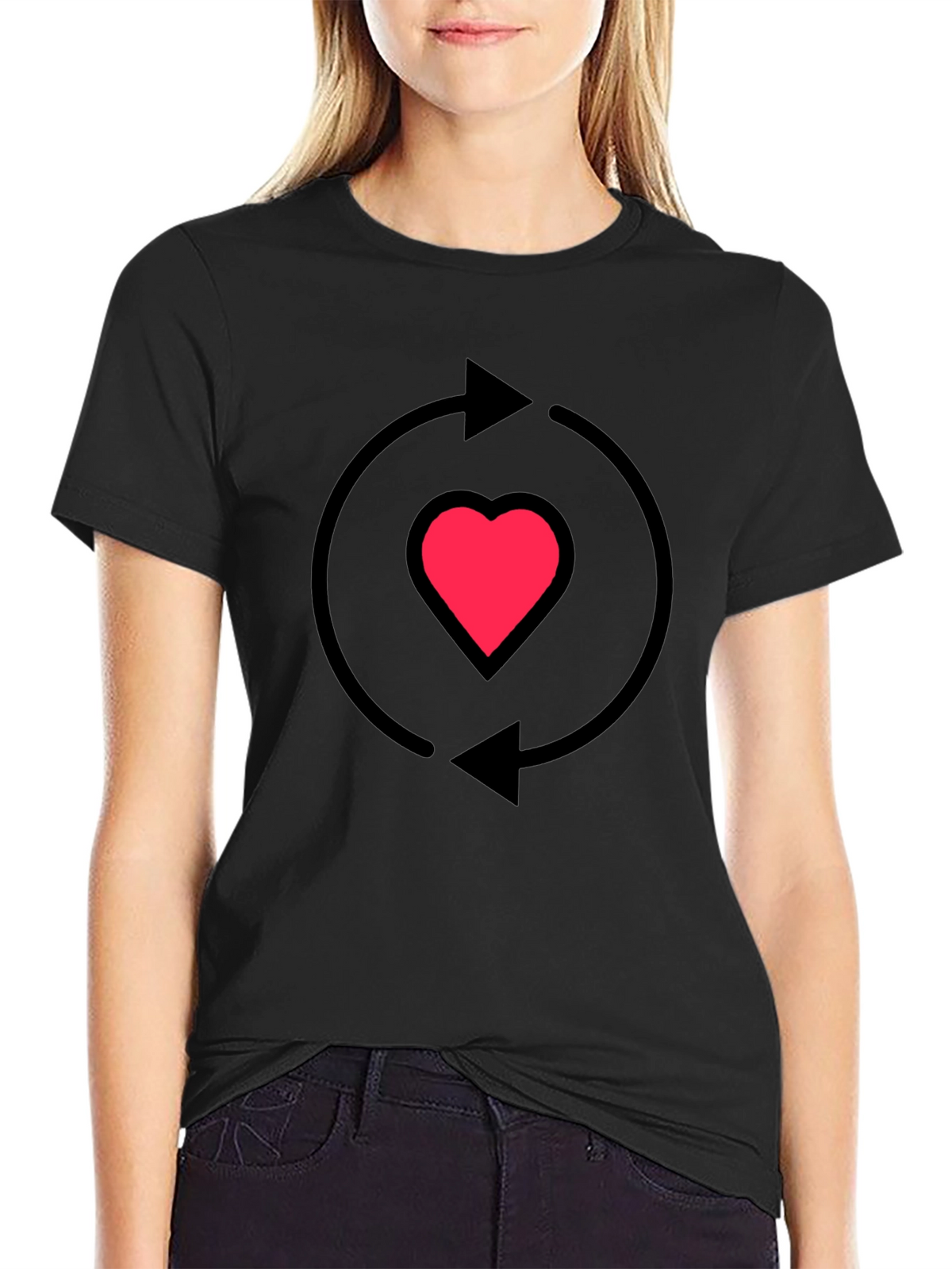 Heart Recycle Graphic T-Shirt - Love Cycle Tee