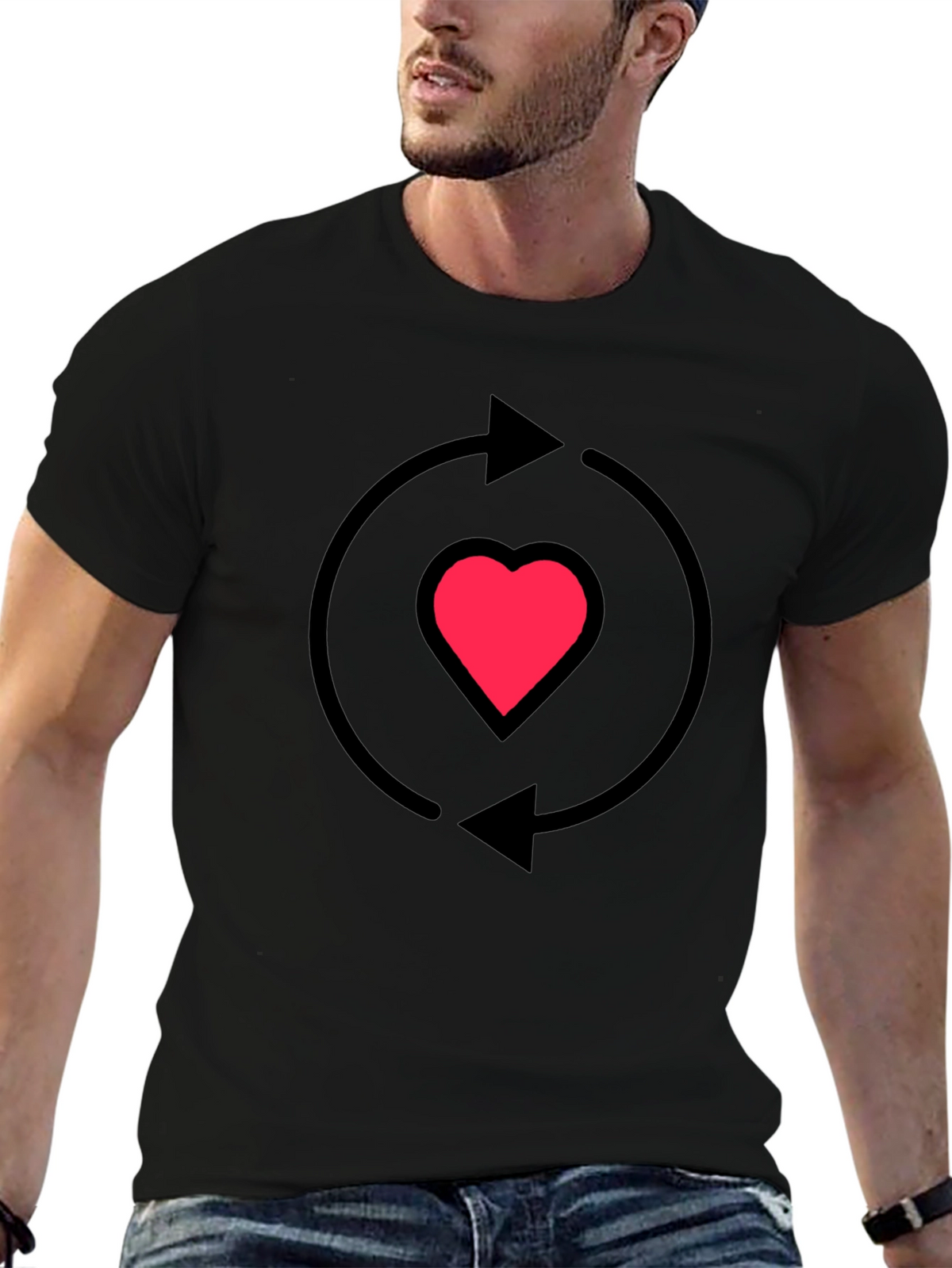 Heart Recycle Graphic T-Shirt - Love Cycle Tee