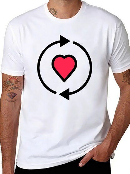 Heart Recycle Graphic T-Shirt - Love Cycle Tee