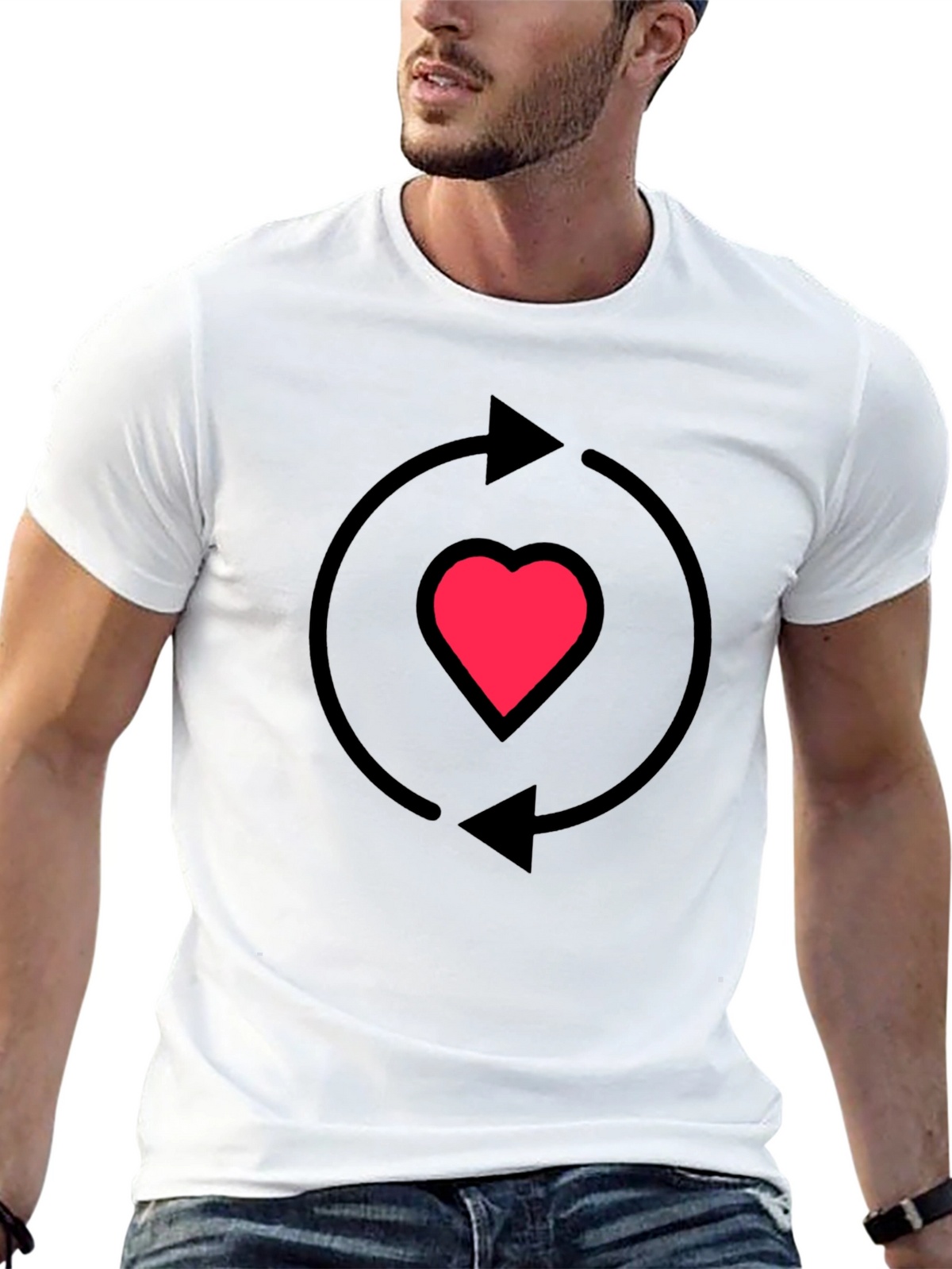 Heart Recycle Graphic T-Shirt - Love Cycle Tee