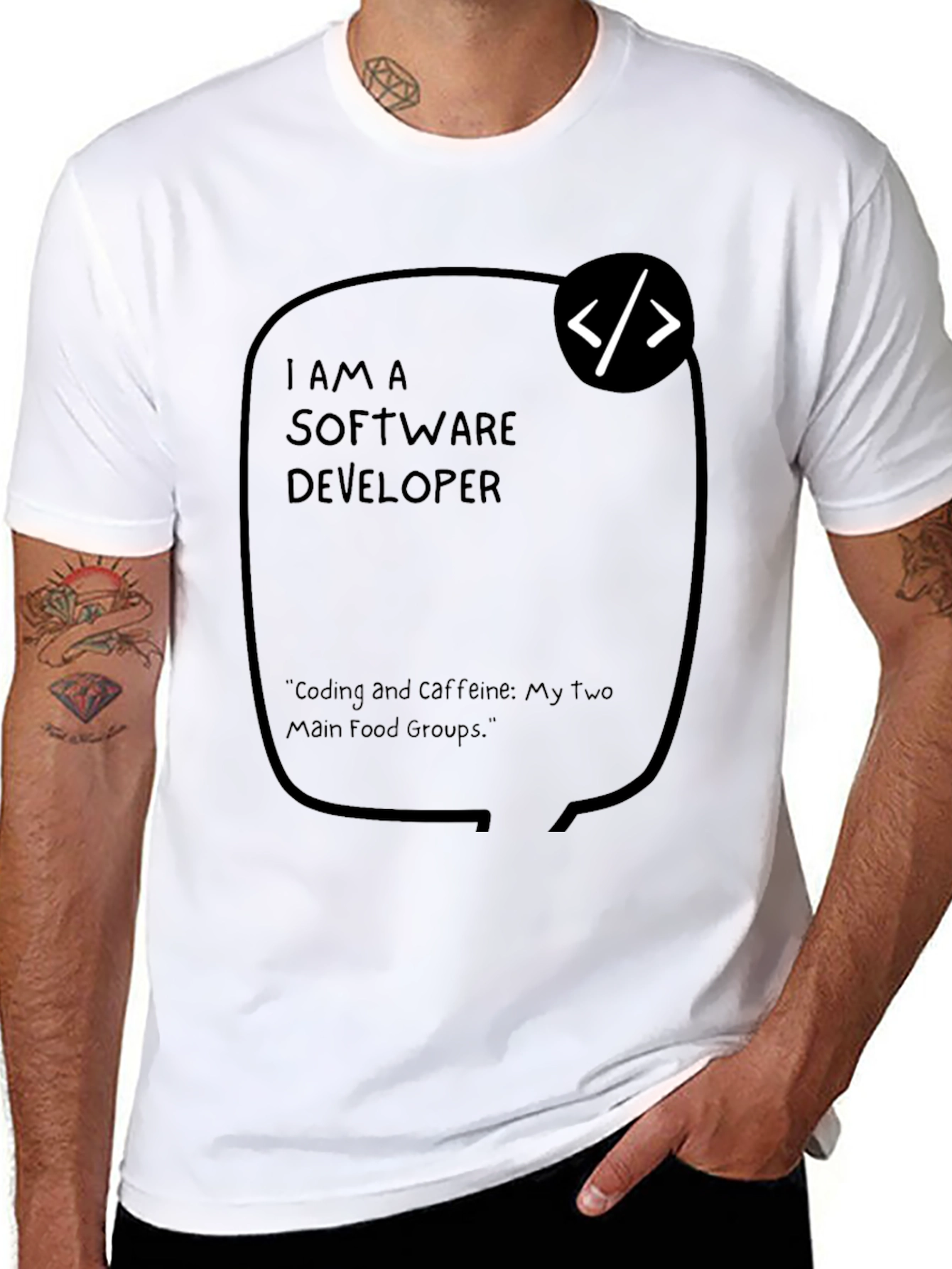 Software Developer Coding and Caffeine T-Shirt