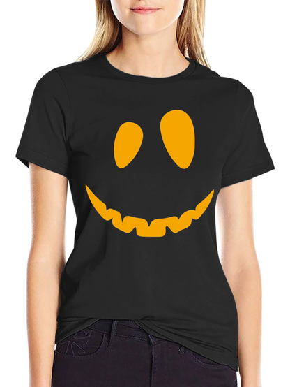Pumpkin Face Graphic Tee - Halloween T-Shirt