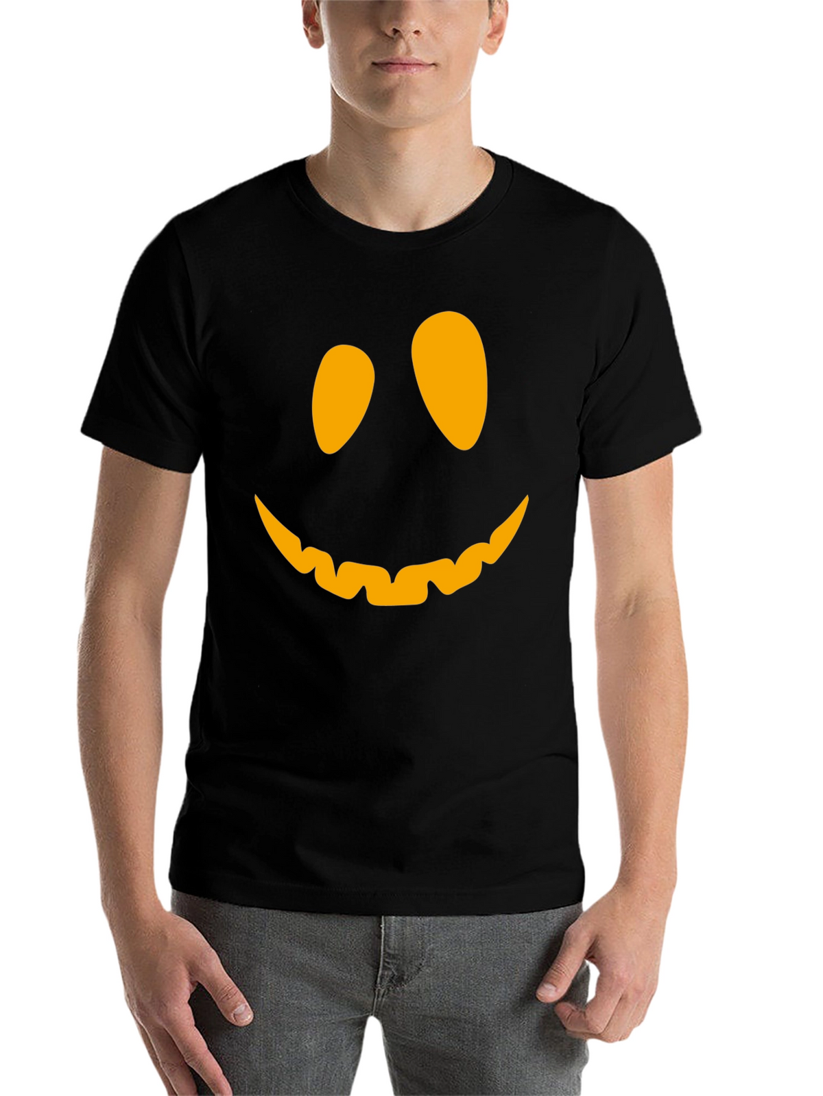 Pumpkin Face Graphic Tee - Halloween T-Shirt